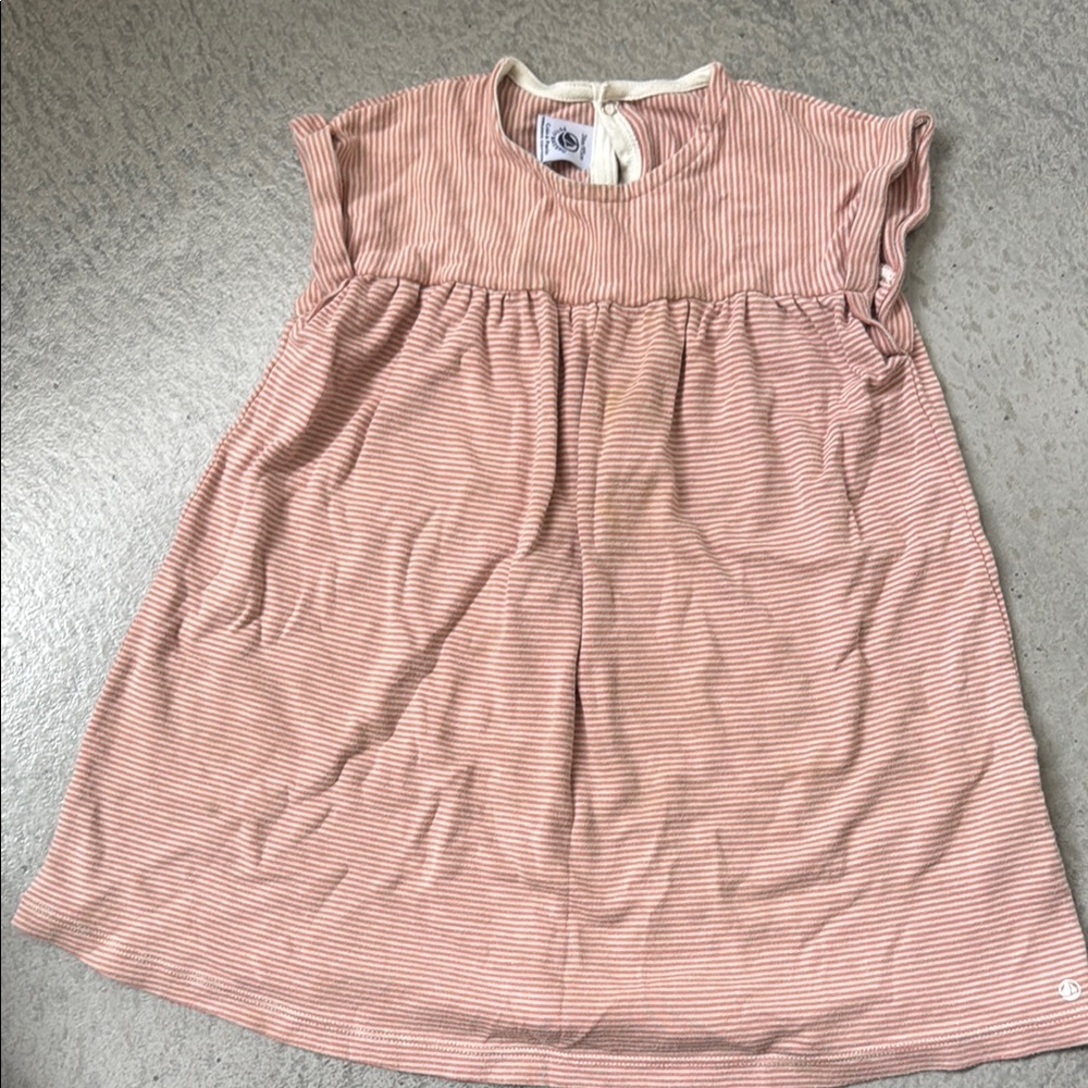Pink Striped Petit Bateau Dress